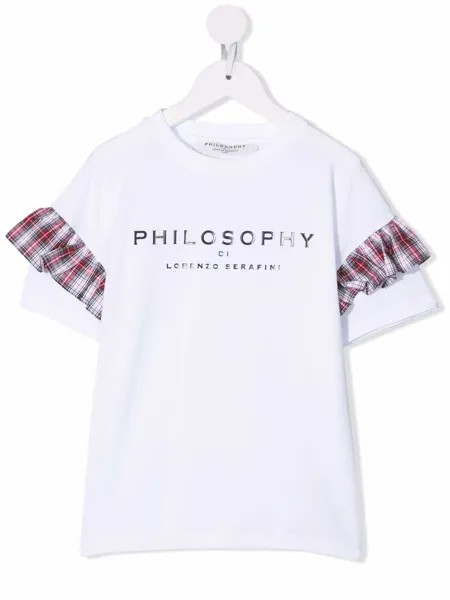 Philosophy Di Lorenzo Serafini Kids футболка с клетчатыми вставками