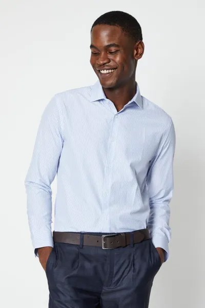 Рубашка в полоску с длинным рукавом в стиле добби Burton, синий