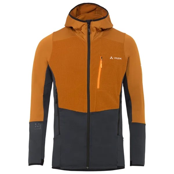 Флисовая жилетка Vaude Monviso Hooded Grid Fleece, цвет Silt Brown