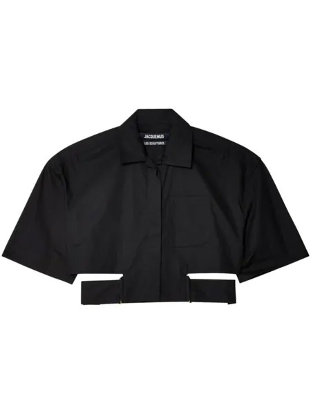 Jacquemus рубашка La Chemise Courte Bari, черный