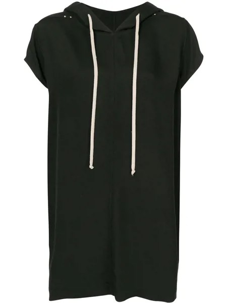 Rick Owens худи свободного кроя с короткими рукавами