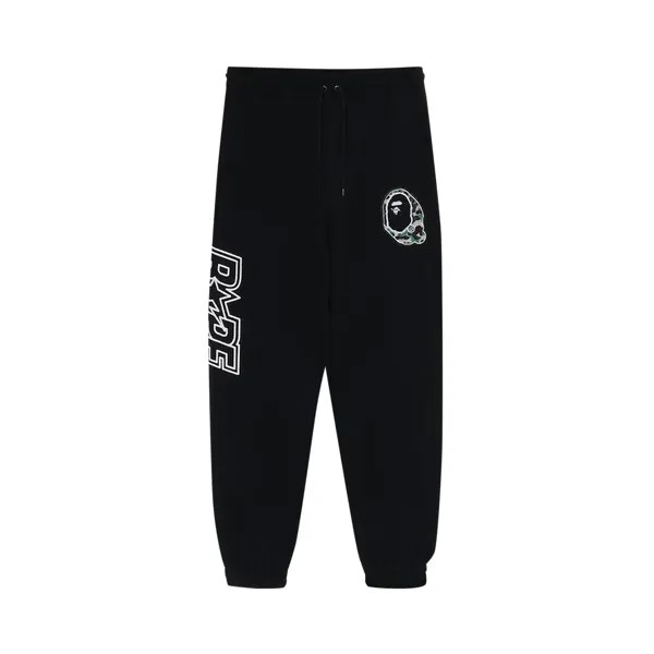 Спортивные штаны в стиле пэчворк BAPE Черные