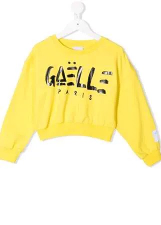 Gaelle Paris Kids толстовка асимметричного кроя с логотипом
