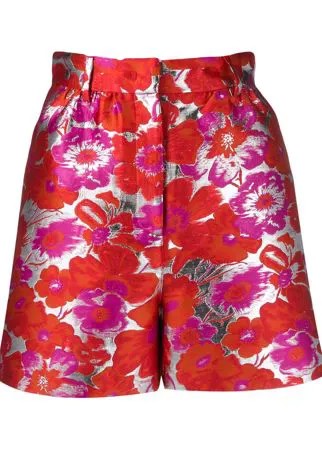 MSGM жаккардовые шорты с цветочным узором