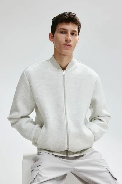 Куртка-Пилот из трикотажа обычного кроя. H&M, серый