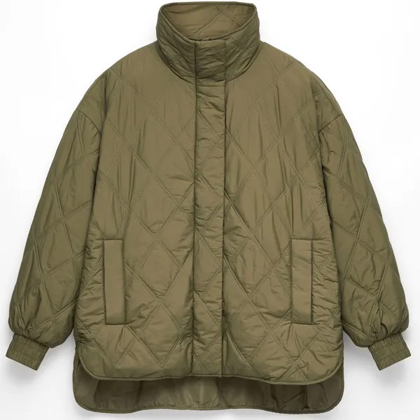 Куртка Oysho Lightweight, Water-Repellent Fellex Aerogel, хаки