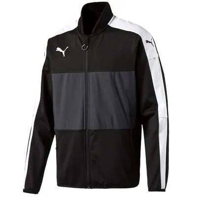 Puma Veloce Stadium Jacket Молодежные мальчики Черные пальто Куртки Верхняя одежда 654643-03-Y