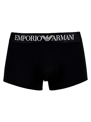 Мужские плавки из эластичного хлопка Emporio Armani, черные