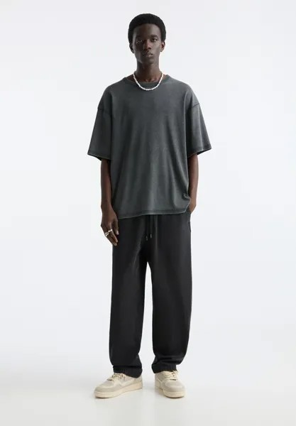 Прямые джинсы PULL&BEAR, черный