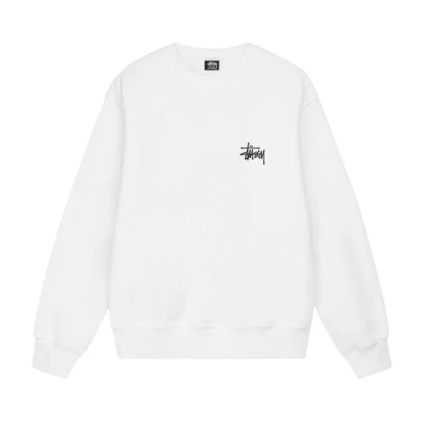 Толстовка Stussy Basic Crew 'White', белый