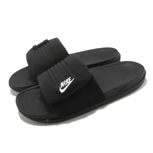 Мужские сандалии унисекс без шнурков Nike Offcourt Adjust Slide Black White DQ9624-001