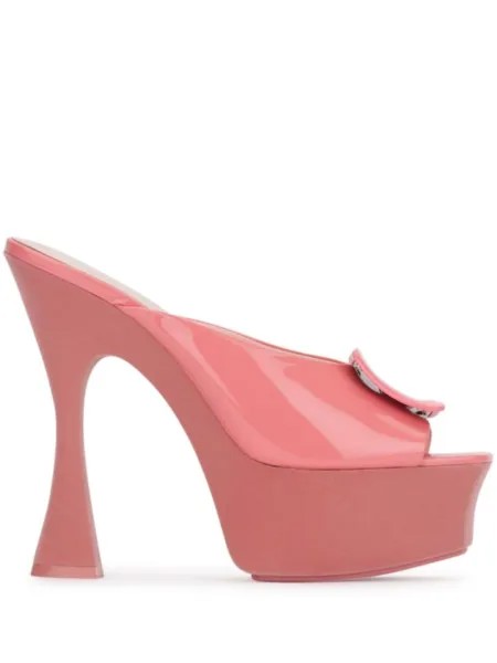 Мюли Roger Vivier с пряжкой 150 мм, розовый