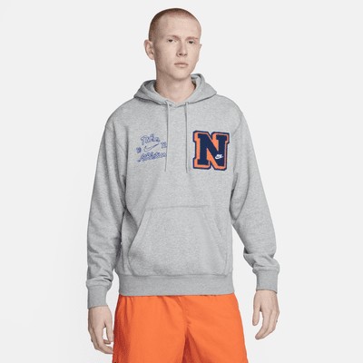 Худи Nike Club Fleece, цвет Dark Grey Heather/Light Smoke Grey