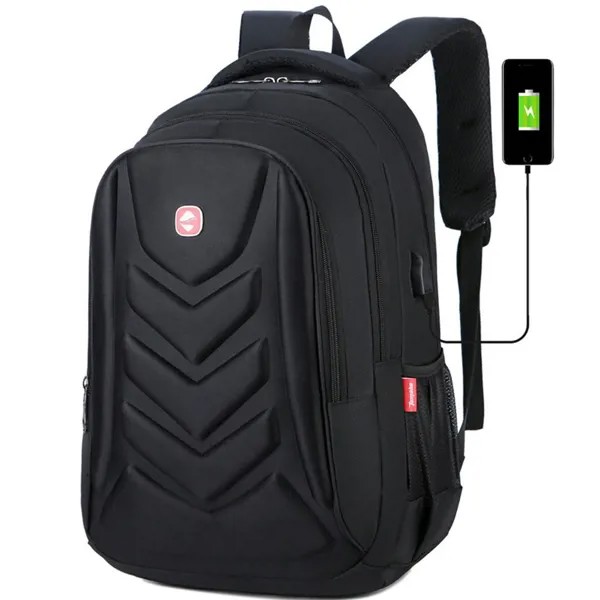 Многофункциональный EVA Защита оболочки Ноутбук Рюкзак USB Заряд порт Путешествия мешок водонепроницаемый Schoolbag