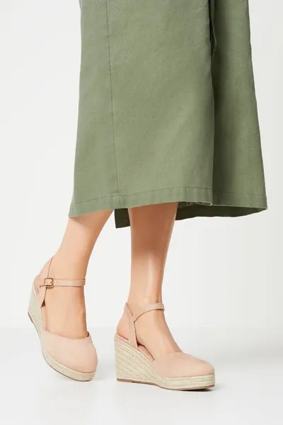 Широкие туфли на танкетке Rumor с закрытым носком Dorothy Perkins, розовый