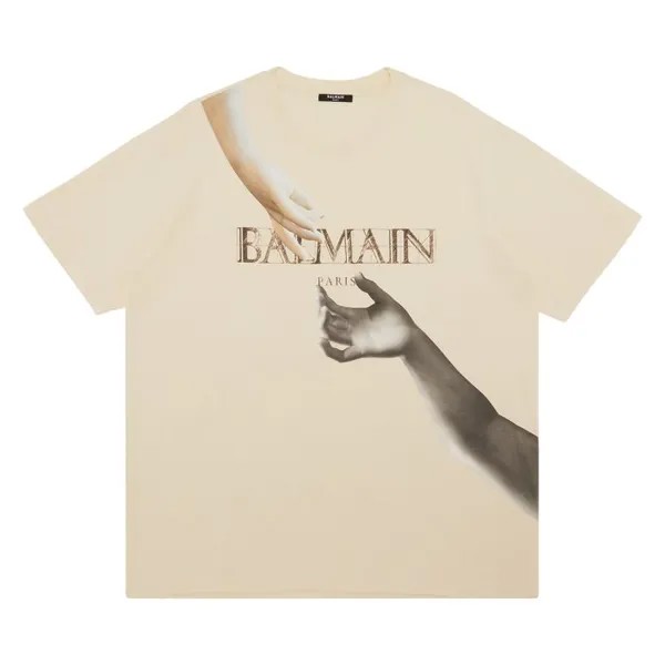 Футболка Balmain Statue Printed T-Shirt 'Blanc/Marron', белый