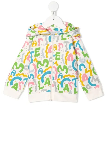 Stella McCartney Kids худи на молнии с логотипом