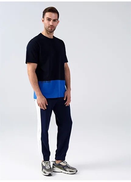 Обычные темно-синие мужские спортивные штаны с высокой талией United Colors of Benetton
