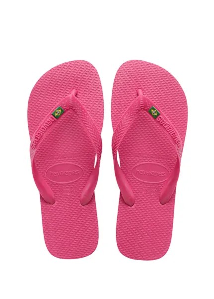 Розовые женские пляжные тапочки brasil Havaianas