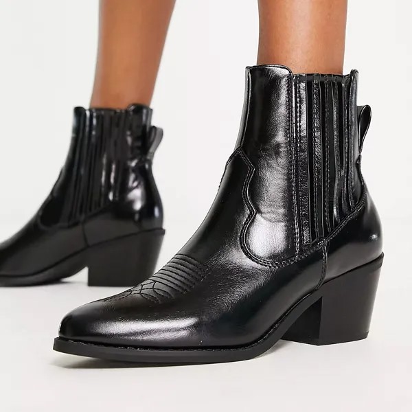 Полусапоги Only Heeled Western Ankle, черный