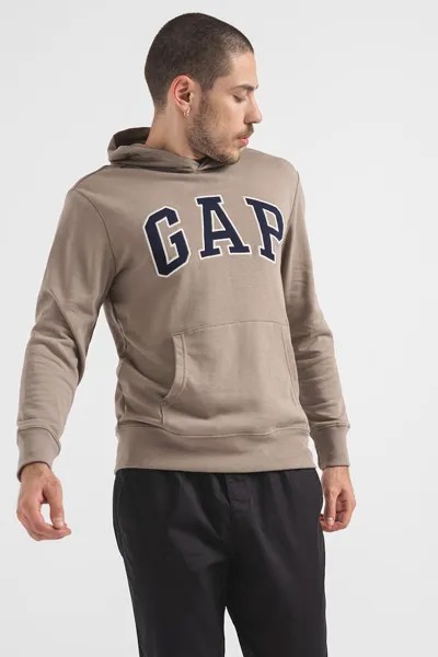 Толстовка с логотипом и карманом-кенгуру Gap, бежевый