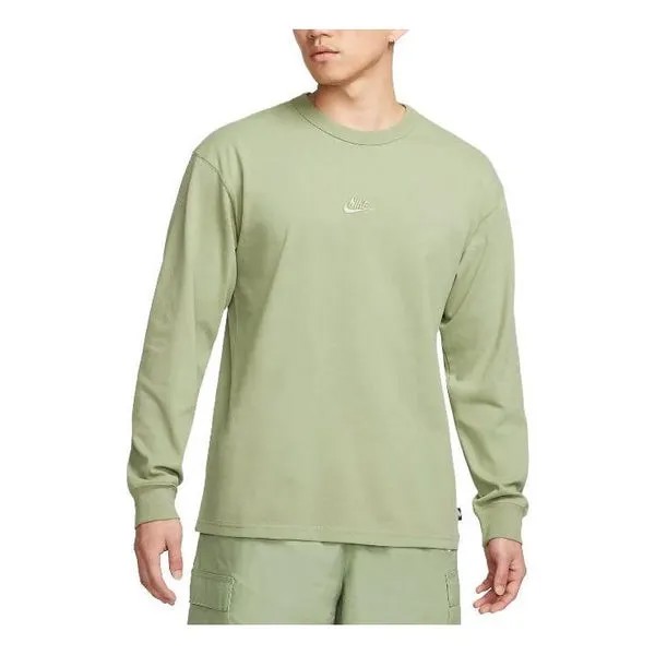 Футболка Nike Sportswear Premium Essentials Long Sleeve 'Green', зеленый