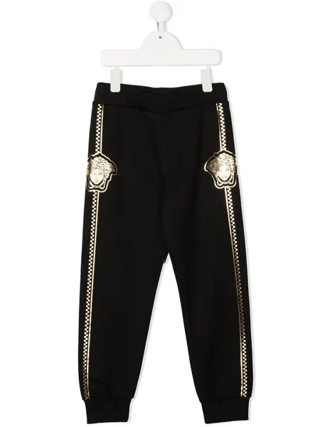 Versace Kids спортивные брюки с декором Medusa