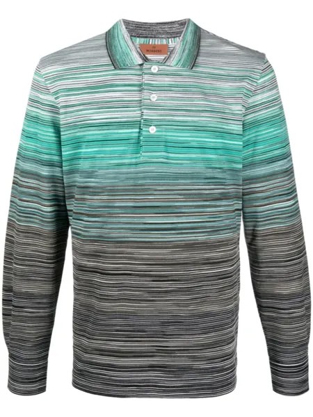 Missoni рубашка поло Space Dyed, зеленый