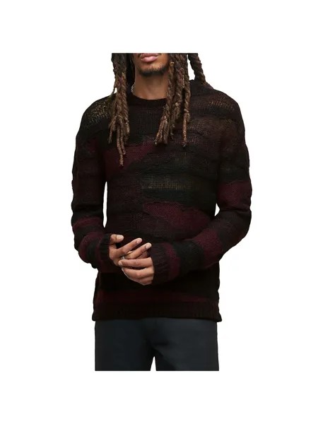 Мужской вязаный пуловер с длинными рукавами John Varvatos, цвет Dark Plum
