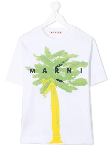 Marni Kids футболка с принтом