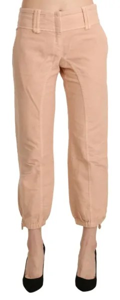 Брюки ERMANNO SCERVINO Хлопковые бежевые укороченные брюки со средней талией IT42/US8/M $700