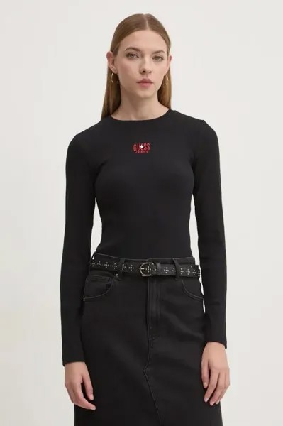 Лонгслив Guess Jeans, черный