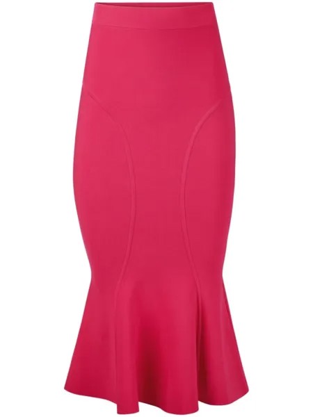 Nina Ricci юбка с баской, красный