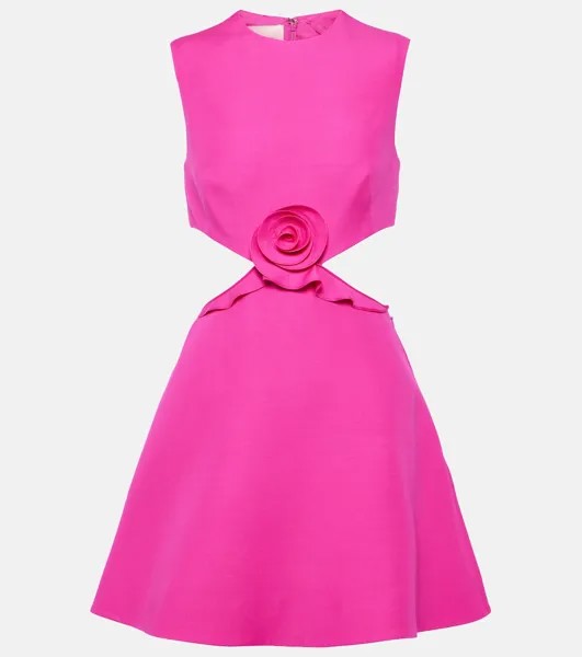 Мини-Платье Crepe Couture с вырезом Valentino, розовый