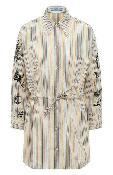 Хлопковая рубашка Prada