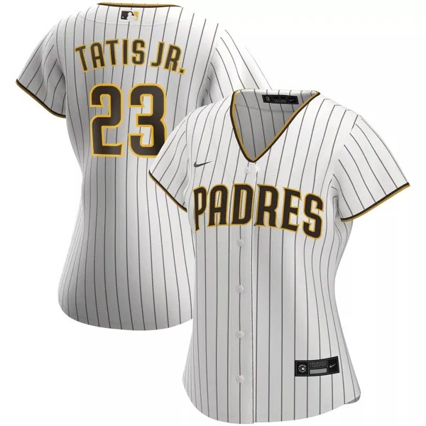 Женская футболка Nike Fernando Tatís Jr. белого/коричневого цвета San Diego Padres Home Replica Player Nike
