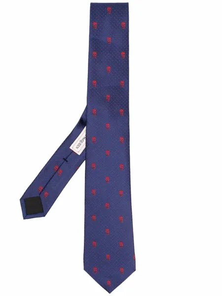 Alexander McQueen галстук с вышивкой SKull