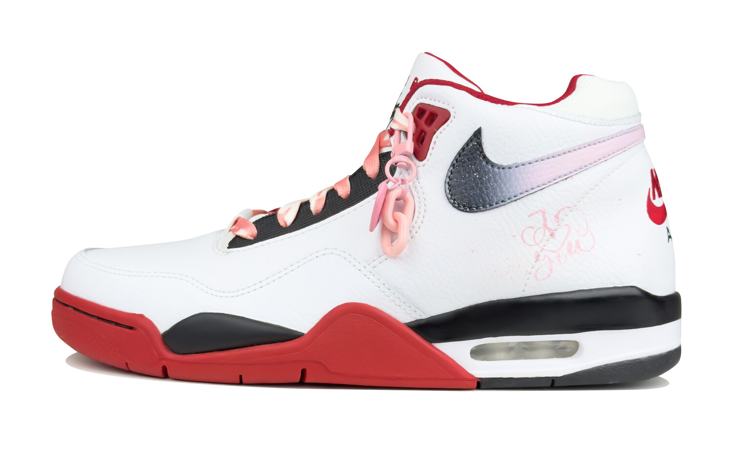 Кроссовки Nike Flight Legacy Vintage Basketball Shoes Unisex Mid-top White/red/black/pink, красный