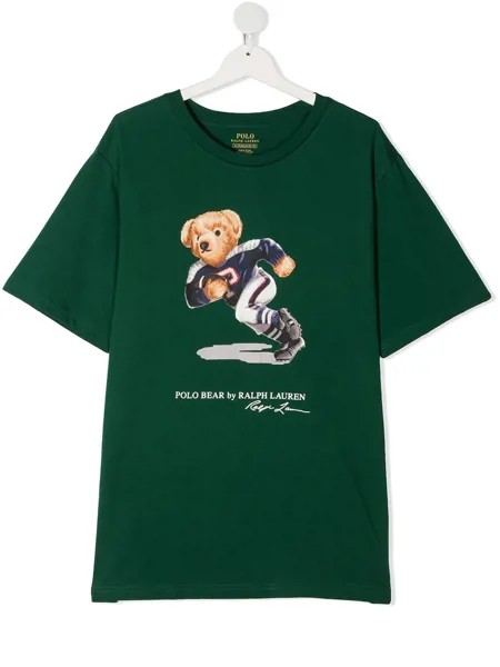 Ralph Lauren Kids футболка с принтом Football Bear
