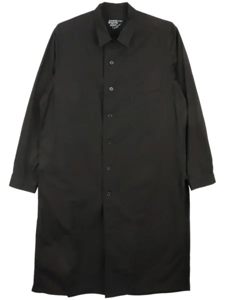 Хлопковая рубашка с длинными рукавами Yohji Yamamoto, черный