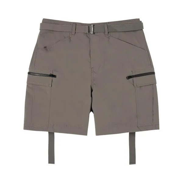 Шорты Sacai Matte Taffeta Shorts, цвет Taupe