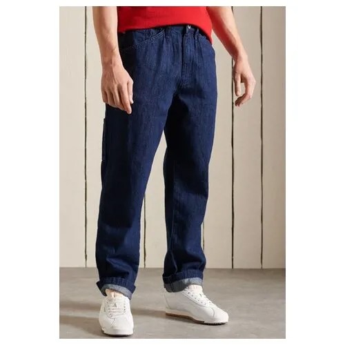 Джинсы Superdry, размер 34/34, синий