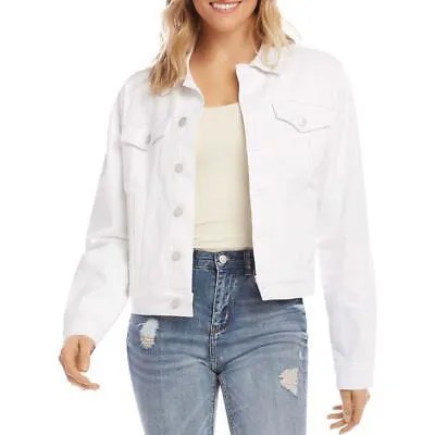 Karen Kane Женская белая джинсовая теплая повседневная джинсовая куртка пальто XS BHFO 6347