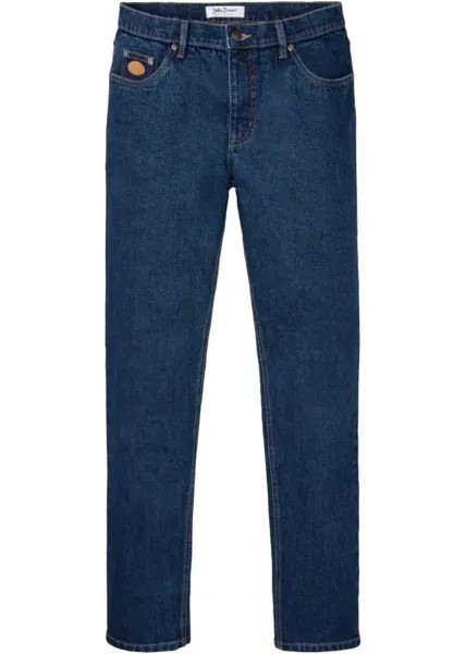 Джинсы эластичного кроя обычного кроя зауженные John Baner Jeanswear, синий