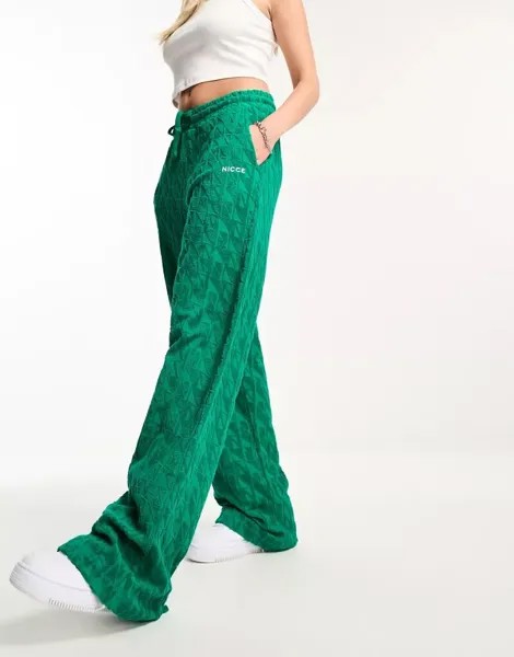 Зеленые махровые брюки Nicce rue