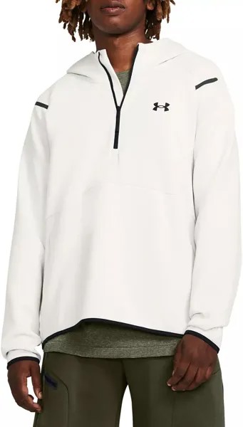 Мужская толстовка с капюшоном Under Armour на молнии 1/4 из флиса Unstoppable, белый