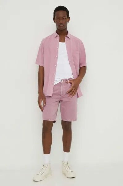 Хлопковые шорты Levi's, розовый