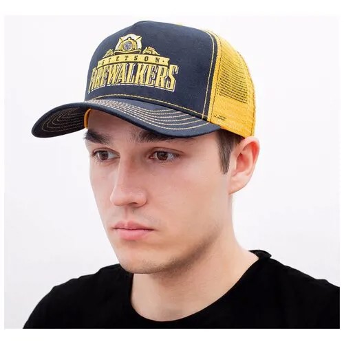 Бейсболка STETSON арт. 7756108 TRUCKER CAP FIREWALKERS (синий / желтый), размер ONE