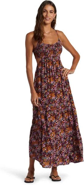 Платье макси Hot Tropics Roxy, цвет Anthracite Floral Daze