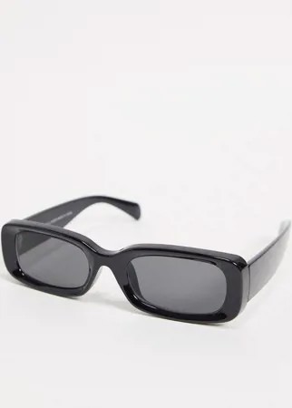 Черные солнцезащитные очки прямоугольной формы Weekday Cruise-Черный цвет
